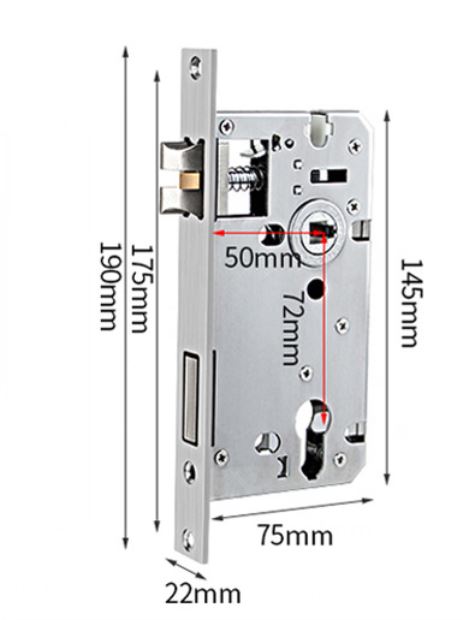 Khoá cửa hợp kim kẽm dùng cho chung cư căn hộ  mã 050-6
