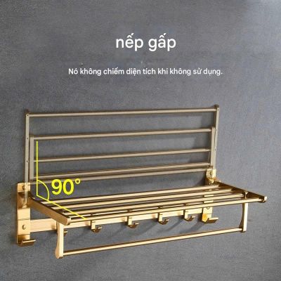 Bộ 6 Món Phụ Kiện Nhà Tắm Chống Ẩm - Giá Treo Khăn 50/60cm, Kệ Góc & Móc Di Động 005