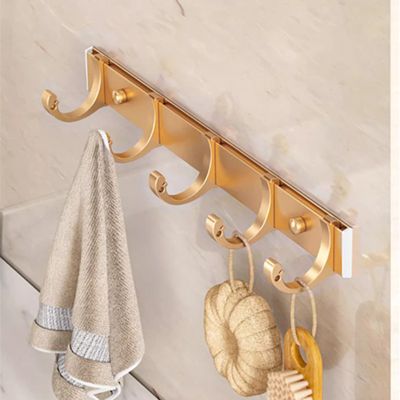 Bộ 6 Món Phụ Kiện Nhà Tắm Chống Ẩm - Giá Treo Khăn 50/60cm, Kệ Góc & Móc Di Động 005