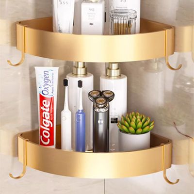 Bộ 6 Món Phụ Kiện Nhà Tắm Chống Ẩm - Giá Treo Khăn 50/60cm, Kệ Góc & Móc Di Động 005