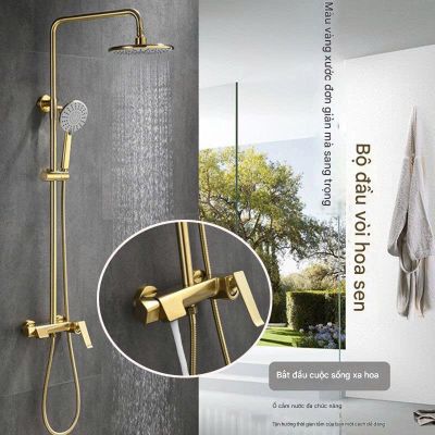 Bộ Vòi Sen 3 Chức Năng Mã 008 - Sen Mưa 9 Inch, Tay Cầm 3 Chế Độ, Vòi Xuống Nước Ẩn, Thiết Kế Gọn Nhẹ