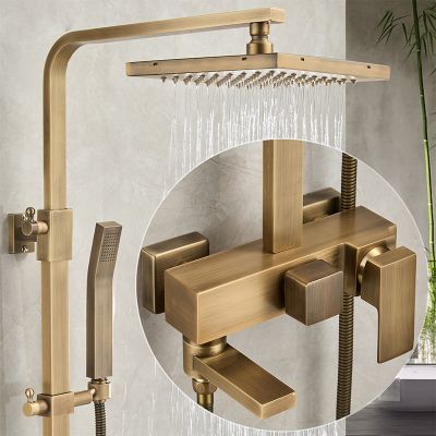 Bộ Vòi Sen Hiện Đại Mã 004 - Thiết Kế Vuông Gọn, Chức Năng Tăng Áp Mưa Lớn, Vòi Xả Dưới Gập Gọn