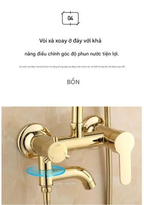 Bộ Vòi Sen Hiện Đại Mã 009 - Sen Mưa 8 Inch, Vòi Xuống Nước Xoay 180°, Hệ Thống Điều Chỉnh Cao Độ Linh Hoạt