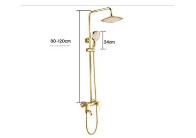 Bộ Vòi Sen Hiện Đại Mã 009 - Sen Mưa 8 Inch, Vòi Xuống Nước Xoay 180°, Hệ Thống Điều Chỉnh Cao Độ Linh Hoạt