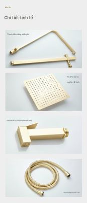 Bộ Vòi Sen Phong Cách Bắc Âu Mã 007 - Sen Mưa Lớn 12 Inch, Van Điều Khiển 4 Chức Năng, Thiết Kế Nhẹ Nhàng Sang Trọng