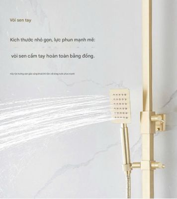 Bộ Vòi Sen Phong Cách Bắc Âu Mã 007 - Sen Mưa Lớn 12 Inch, Van Điều Khiển 4 Chức Năng, Thiết Kế Nhẹ Nhàng Sang Trọng