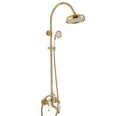 Bộ Vòi Sen Phong Cách Pháp Mã 005 - 4 Chế Độ Xuất Nước: Sen Mưa, Tay Cầm, Vòi Rửa Mạnh, Vòi Thường