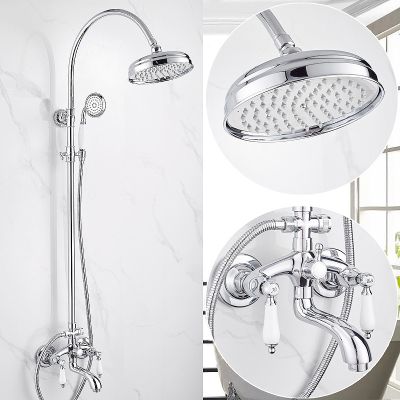 Bộ Vòi Sen Phong Cách Pháp Mã 005 - 4 Chế Độ Xuất Nước: Sen Mưa, Tay Cầm, Vòi Rửa Mạnh, Vòi Thường