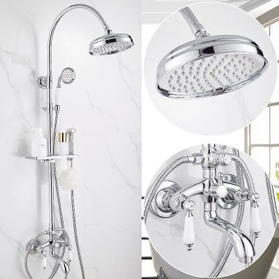 Bộ Vòi Sen Phong Cách Pháp Mã 005 - 4 Chế Độ Xuất Nước: Sen Mưa, Tay Cầm, Vòi Rửa Mạnh, Vòi Thường