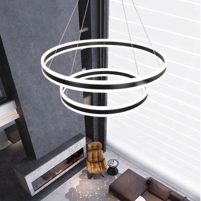 ĐÈN LED THẢ VÀNG 3 VÒNG TRÒN DT012 – ĐẲNG CẤP KHÔNG GIAN HIỆN ĐẠI