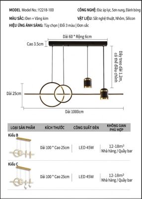 ĐÈN THẢ TRẦN NGHỆ THUẬT DT002 - ĐẲNG CẤP THỦY TINH OPAL & KHUNG ĐỒNG SANG TRỌNG
