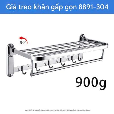 Giá Treo Khăn Gập Inox 304 2 Tầng Có Móc - Đa Năng, Tiết Kiệm Không Gian 008