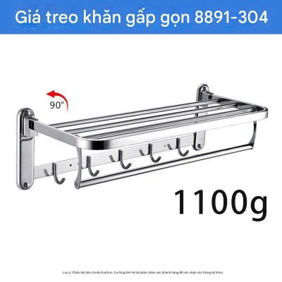 Giá Treo Khăn Gập Inox 304 2 Tầng Có Móc - Đa Năng, Tiết Kiệm Không Gian 008