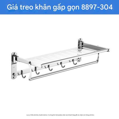 Giá Treo Khăn Gập Inox 304 2 Tầng Có Móc - Đa Năng, Tiết Kiệm Không Gian 008