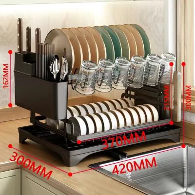 Kệ đựng bát đĩa đa năng 2 tầng 006