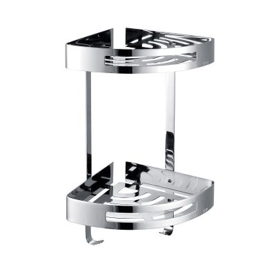 Kệ Góc Nhà Tắm Inox 304 Đa Dạng - 1/2/3 Tầng, Có Móc, Không Khoan 009