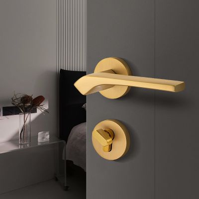 Khóa Cửa Tay Gạt Đồng Nguyên Khối  040