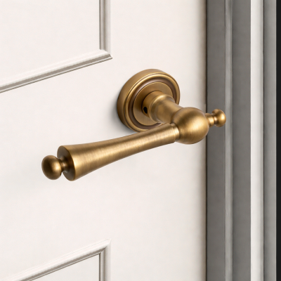 Khóa Cửa Tay Gạt Đồng Thau Cao Cấp - Khoá Không Chìa 056