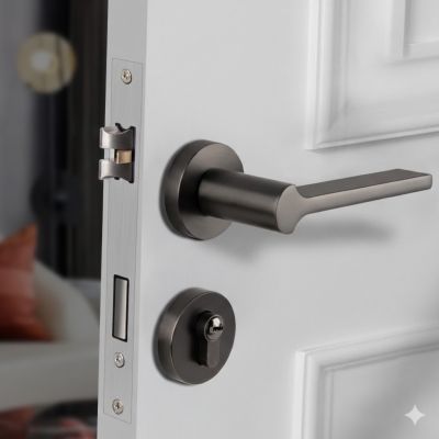 Khoá cửa tay gạt hợp kim kẽm dùng cho chung cư căn hộ mã 050