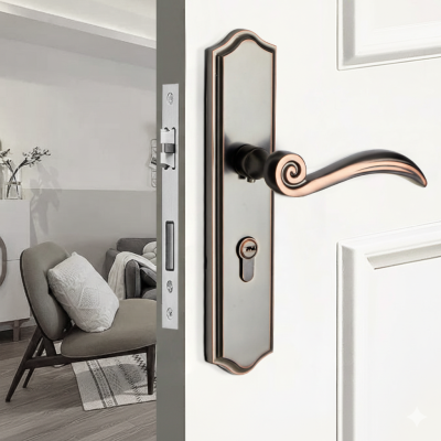 Khóa Cửa Tay Gạt Châu Âu Cao Cấp Hợp Kim Kẽm – Nhiều Mẫu A–G Sang Trọng 041