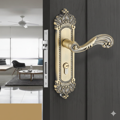 Khóa Cửa Tay Gạt Châu Âu Cao Cấp Hợp Kim Kẽm – Nhiều Mẫu A–G Sang Trọng 041