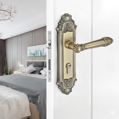 Khóa Cửa Tay Gạt Châu Âu Cao Cấp Hợp Kim Kẽm – Nhiều Mẫu A–G Sang Trọng 041