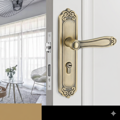 Khóa Cửa Tay Gạt Châu Âu Cao Cấp Hợp Kim Kẽm – Nhiều Mẫu A–G Sang Trọng 041