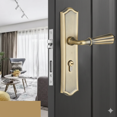 Khóa Cửa Tay Gạt Châu Âu Cao Cấp Hợp Kim Kẽm – Nhiều Mẫu A–G Sang Trọng 041