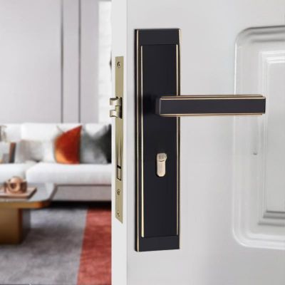 Khoá cửa tay gạt đồng nguyên khối dùng cho chung cư căn hộ – Mã 051