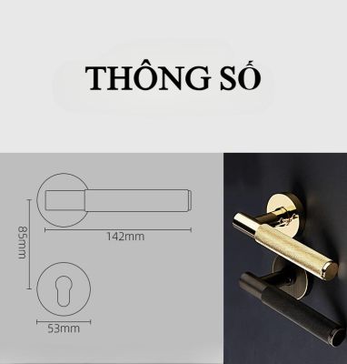 KHÓA CỬA TAY GẠT ĐỒNG NGUYÊN CHẤT MẠ VÀNG 017