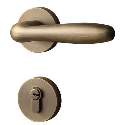 Khóa cửa tay gạt hợp kim kẽm màu đồng cổ cao cấp – Mã 047