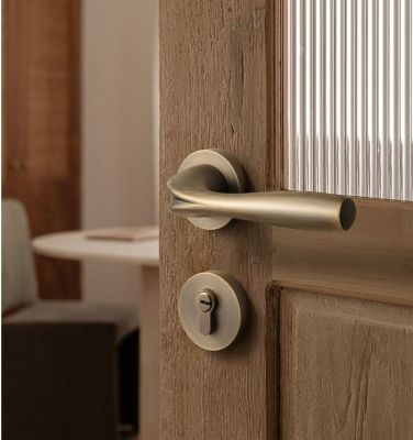 Khóa cửa tay gạt hợp kim kẽm màu đồng cổ cao cấp – Mã 047