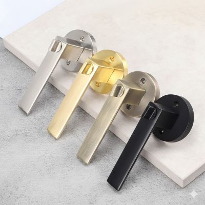 Khóa cửa tay gạt hợp kim kẽm mã 046 – phong cách hiện đại cho cửa gỗ