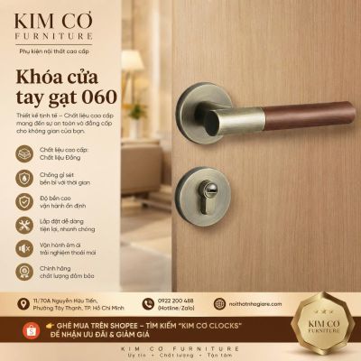 Khóa Cửa Tay Gạt Mã 064 – Nét Đẹp Cổ Điển, Ấm Áp Và Bền Vững