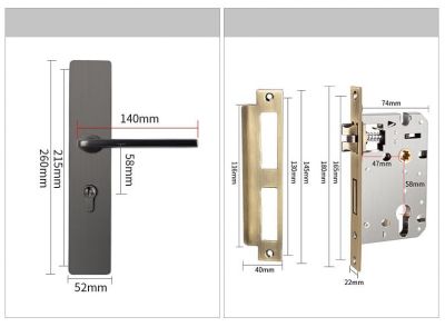 KHOÁ CỬA TAY GẠT KIỂU DÁNG CHÂU ÂU TỐI GIẢN 035