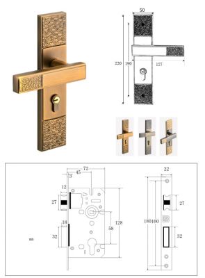 KHOÁ CỬA TAY GẠT DẠNG CỔ ĐIỂN 024