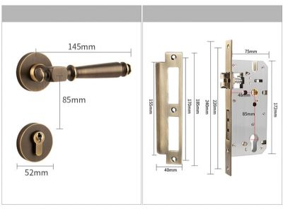 KHOÁ CỬA TAY GẠT KIỂU DÁNG HOÀNG GIA SANG TRỌNG 032