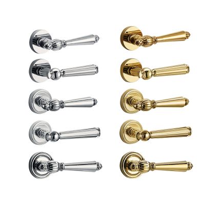 Khóa Cửa Tay Gạt PVD Vàng Phong Cách Pháp – Hợp Kim Kẽm Cao Cấp 042