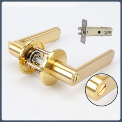 Khóa Cửa Tay Gạt Trơn Hiện Đại Hợp Kim Kẽm Cao Cấp – Mã 045