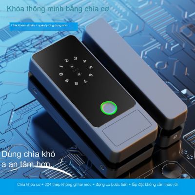  Khóa Vân Tay Cửa Kính Văn Phòng Không Đục Lỗ