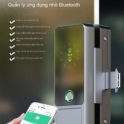  Khóa Vân Tay Cửa Kính Văn Phòng Không Đục Lỗ