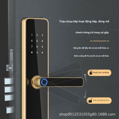 Khóa Vân Tay Thông Minh Tuya WiFi Cao Cấp - Phiên bản Vân Tay & Bàn Phím