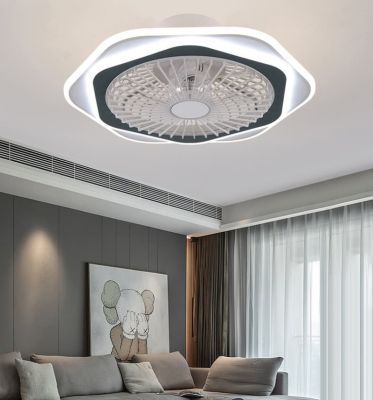 Quạt Trần Đèn Âm Trần Hiện Đại Đường Kính 55cm – Thiết Kế Sang Trọng, Làm Mát Êm Ái