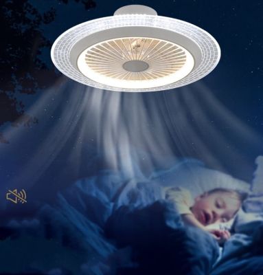 Quạt Trần Đèn Âm Trần Hiện Đại Đường Kính 55cm – Thiết Kế Sang Trọng, Làm Mát Êm Ái