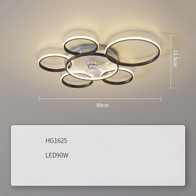 Quạt Trần Đèn Âm Trần Hiện Đại Đường Kính 50cm – Thiết Kế Sang Trọng, Làm Mát Êm Ái