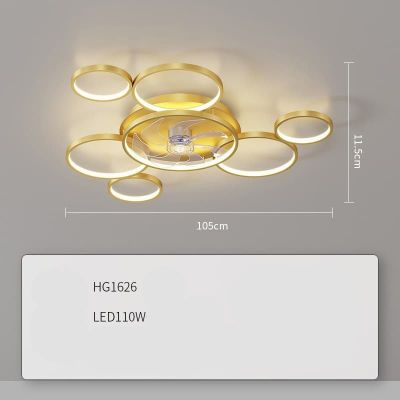 Quạt Trần Đèn Âm Trần Hiện Đại Đường Kính 105cm – Thiết Kế Sang Trọng, Làm Mát Êm Ái