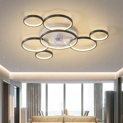 Quạt Trần Đèn Âm Trần Hiện Đại Đường Kính 105cm – Thiết Kế Sang Trọng, Làm Mát Êm Ái