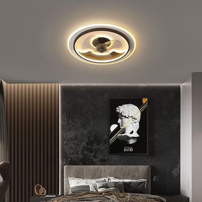 Quạt Trần Đèn Âm Trần Hiện Đại Đường Kính 55cm – Thiết Kế Sang Trọng, Làm Mát Êm Ái