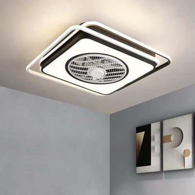 Quạt Trần Đèn Âm Trần Hiện Đại Đường Kính 55cm – Thiết Kế Sang Trọng, Làm Mát Êm Ái