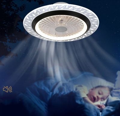 Quạt Trần Đèn Âm Trần Hiện Đại Đường Kính 55cm – Thiết Kế Sang Trọng, Làm Mát Êm Ái